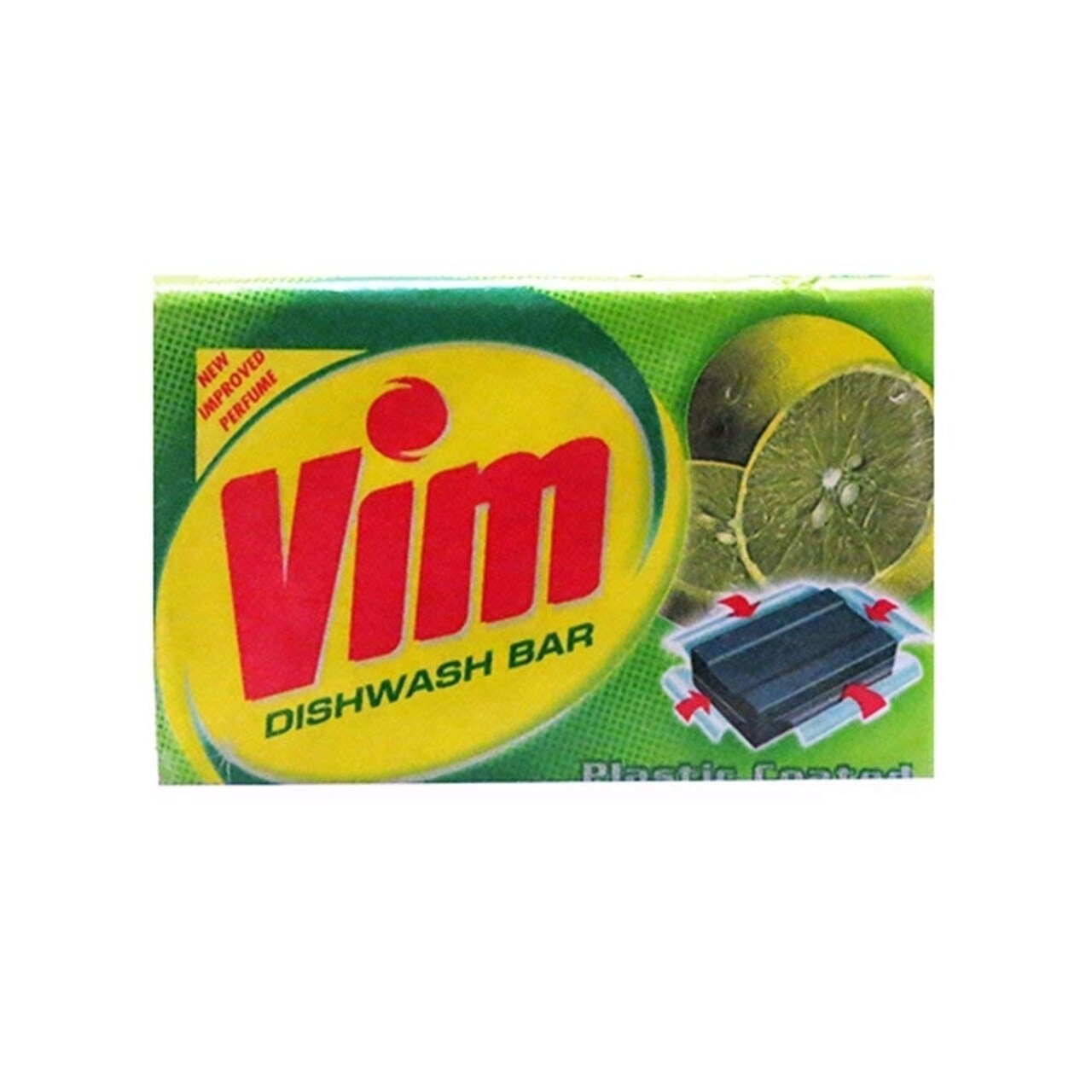 Vim Dishwash Bar With Plastic Coated- Lemon (200g Approx.) 106606